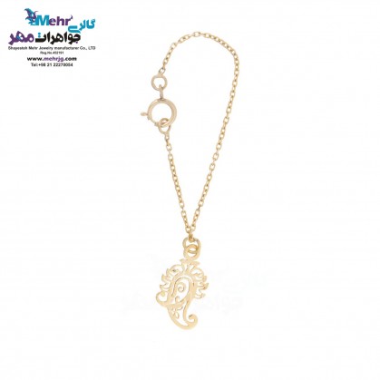 Gold Watch Pendant - Paisley Design-MW0183